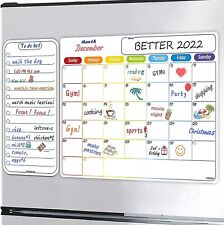 Magnetic Dry Erase Calendar - Refrigerator Dry Erase Fridge Calendar For Wall...