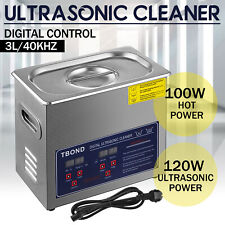 Tbond Industry Ultrasonic Cleaner 3l New Stainless Steel Heated Heater Wtimer