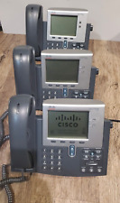 Lot Of 3 Cisco 7942g Ip Voip Telephone Phone 7942 Cp-7942g