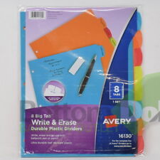 Avery Big Tab Write And Erase Durable Multicolor 8-tab Plastic Divider 2 Packs