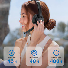 Bluetooth Business Wireless Headset With Mute Mic For Cell Phonetabletcomputer