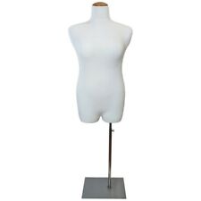 Mn-600 White Jersey Female Plus Size Dress Form Mannequin With Base 20w-22w