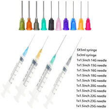 20x Plastic Syringes Blunt Needle Sharp Pin For Glue Oil Ink Refill Pet Feeding