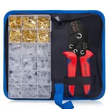 Wire Terminals Crimping Tool Kit Awg22-16 With 300 Crimp Connectors And Sleeves