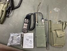 Military Radio Prc-128 Manpack Working Vhf Low Band Waccessories 9v Batt Kit