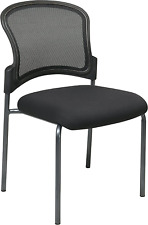 Office Star Progrid Mesh Back Deluxe Stacking Visitors Chair With Padded Seat