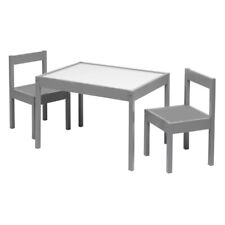 Child 3-piece Table And Chairs Set In Grey Age Group 1 To 5 Years Old.