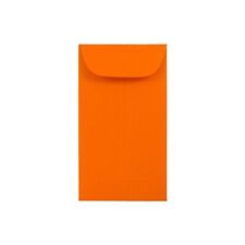 Jam Paper 6 Coin Business Colored Envelopes 3.375 X 6 Orange Recycled Bulk 1000