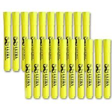 20 Pack Yellow Highlighters Tank Style Chisel Tip Fluorescent Bulk Non Tox New