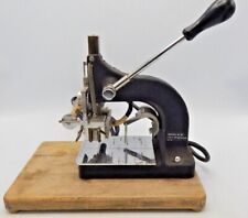 Kingsley Hot Foil Stamp Embossing Machine Model M-50 Working Handle Heats Up