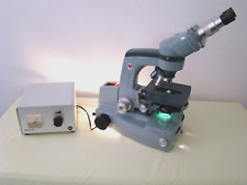 Rare A O Spencer Phase Contrast Microscope W 100 Watt Lamp Filter Holders