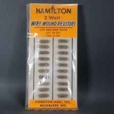 Hamilton 2 Watt Wire Wound Resistors Low Resistance Values .27 To 10 Ohms Nos