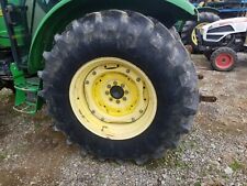 18.4-30 18.4x30 Foam Filled Tractor Tires On John Deere Wheels 18.4x30
