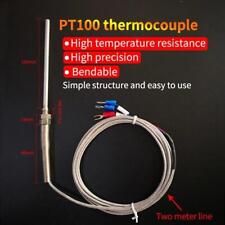Stainless Steel Rtd Pt100 Temperature Sensor Thermocouple With 2m 3 Cable Wires