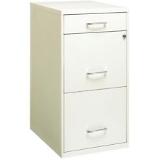 Scranton Co 3-drawer Contemporary Metal File Cabinet In Pearl White