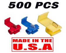 500 Pcs - Quick Splice Scotch Lock Wire Connectors Automatic Splicing Usa Made