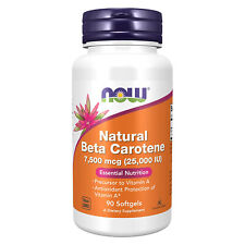Now Foods Beta Carotene Natural 7500 Mcg - 90 Softgels