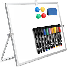 Dry Erase White Board 16x12 Double-sided Magnetic Whiteboard With 10 Markers