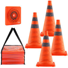 Vevor Safety Cones 4 Pcs 18 Collapsible Traffic Cones With Reflective Collars
