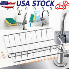 Kitchen Sink Sponge Holder Stainless Steel Detachable Hanging Faucet Drain Rack