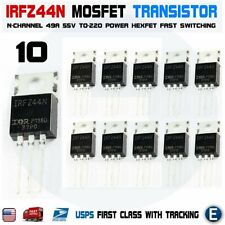 10pcs Irfz44 Irfz44n Mosfet Transistor N-channel Hexfet Power 49a 55v Gate Fet