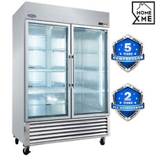 54 Commercial Display Refrigerator Glass Door 46 Cu.ft Reach-in Merchandiser