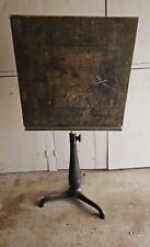 Antique Swivel Top Cast Iron And Wood Drafting Table C.1900