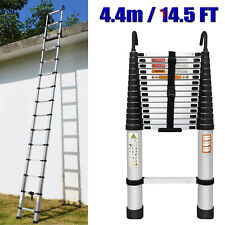14.5 Ft Aluminum Telescoping Ladder With Detachable Hook Compact Ladder En131 Us
