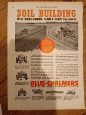 1945 Allis Chalmers Tractors Ad Vintage Antique Farm