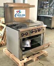 New 36 Oven Range Combo Griddle 2 Burner Stove Top Commercial Kitchen Nsf