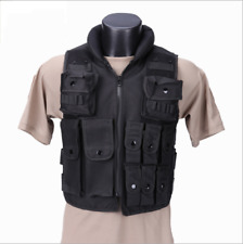 Black Tactical Vest Black For Camo Military Police Hunting Combat Carrier