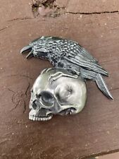 2.9 Oz .999 Silver Round Reckless Metals Raven Memores Acti Prudentes Futuri Poe