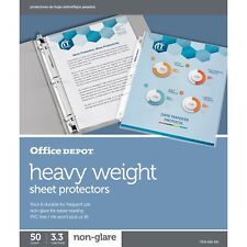 Office Depot Top-loading Sheet Protectors Heavyweight Non-glare 50-pack