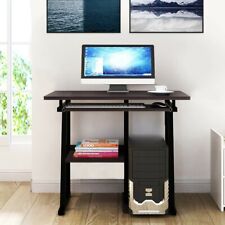 Computer Desk Small Space Saver Desk Laptop Pc Table Home Wkeyboard Tray Black