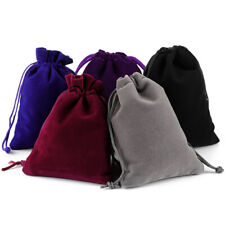 25-100 Velvet Drawstring Pouch Jewelry Baggie Ring Party Wedding Gift Bag Set
