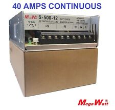 40 Amp 10-15 Volts Dc Regulated Power Supply Real Megawatt 12