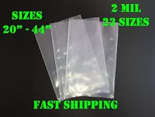 Multiple Sizes Clear Poly Bags 2mil Flat Open Top Plastic Packaging Packing Ldpe