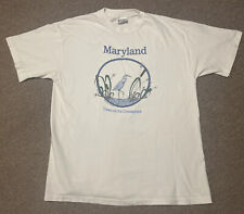 Vintage 90s Large Chesapeake Bay Maryland Blue Heron Single Stitch T-shirt Usa