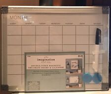 Double-sided Magnetic Dry Erase Board Calendar 11 X 14 Wall Mount W Marker
