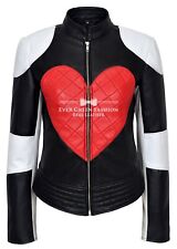 Kylie Women Leather Jacket Quilted Red Heart Fashion Real Napa Jacket 1067