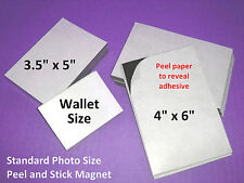 10 4pc Self Adhesive Flexible Magnetic Sheets 3x5 4x6 Size - Free Shipping