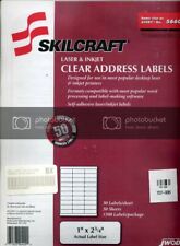 Skilcraft Laser And Inkjet Clear Address Labels Same Size As For Avery No. 5660