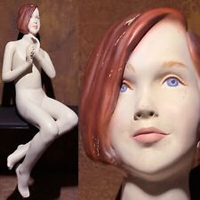 Vintage Semi Realistic Full Female Young Girl Teen Mannequin Sitting