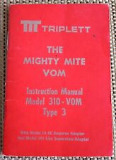 Triplett Instruction Manual The Mighty Mite 310 - Vom Type 3 Used
