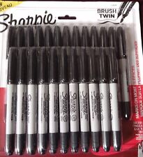 Sharpie Twin-tip Permanent Marker Brushultra Fine Point Black 24 Pack