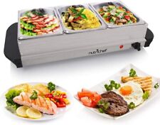 Nutrichef Hot Plate Food Warmer Buffet Server Chafing Dish Set Portable