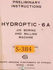 Sip 6a Jig Boring Milling Preliminary Instructions Manual