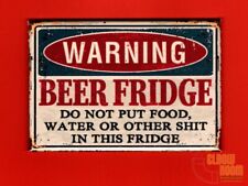 Beer Fridge Vintage Look Sign 2x3 Fridgelocker Magnet Funny