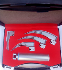 German Laryngoscope Set Of 4 Intubation Blades 1234 Medium Handle