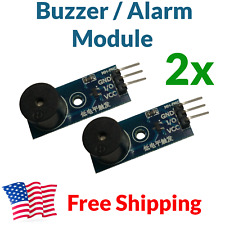 2x Arduino Buzzer Alarm Module Beeper Speaker Shield Stm32 Avr Esp32 3.3v 5v Usa